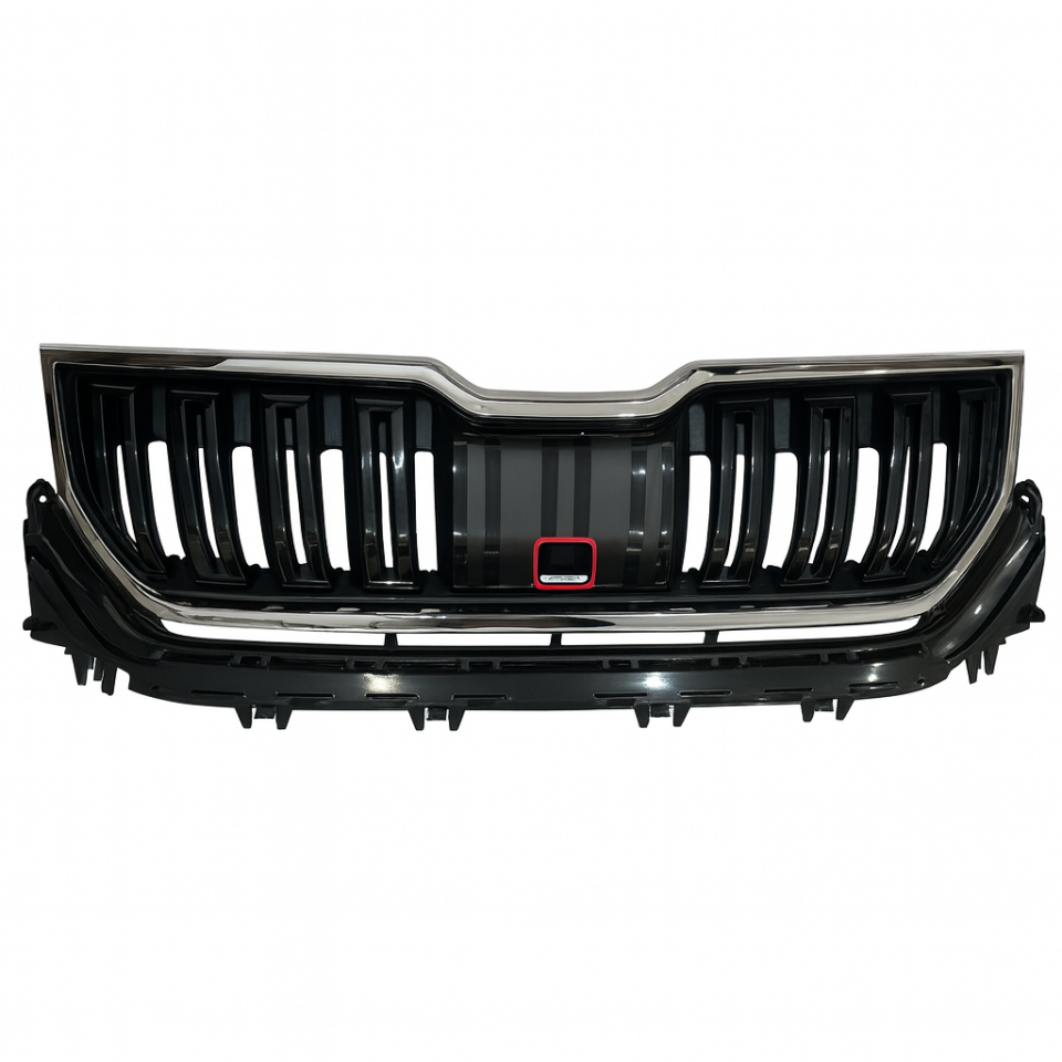 565853653C 2Z4/565853761 2ZZ ÖN PANJUR KROM ÇERÇEVE RADAR KAMERA DELİKLİ MAT SİYAH  KADİAQ 2016-2022