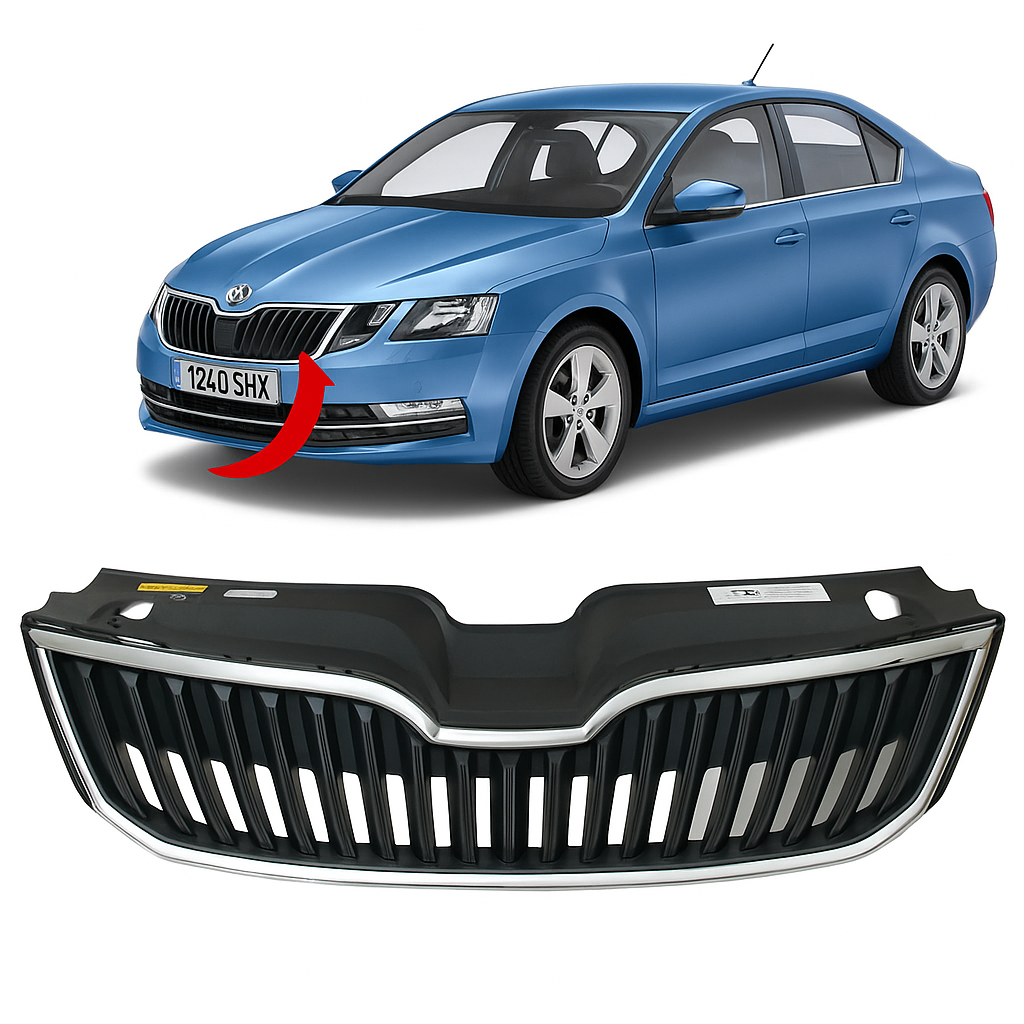 5JA853668 9B9/5JA853607 2ZZ ÖN PANJUR KROM ÇERÇECE ÜST PLASTİK BİRLİKTE MAT SİYAH KOMPLE RAPİD 2013-2018