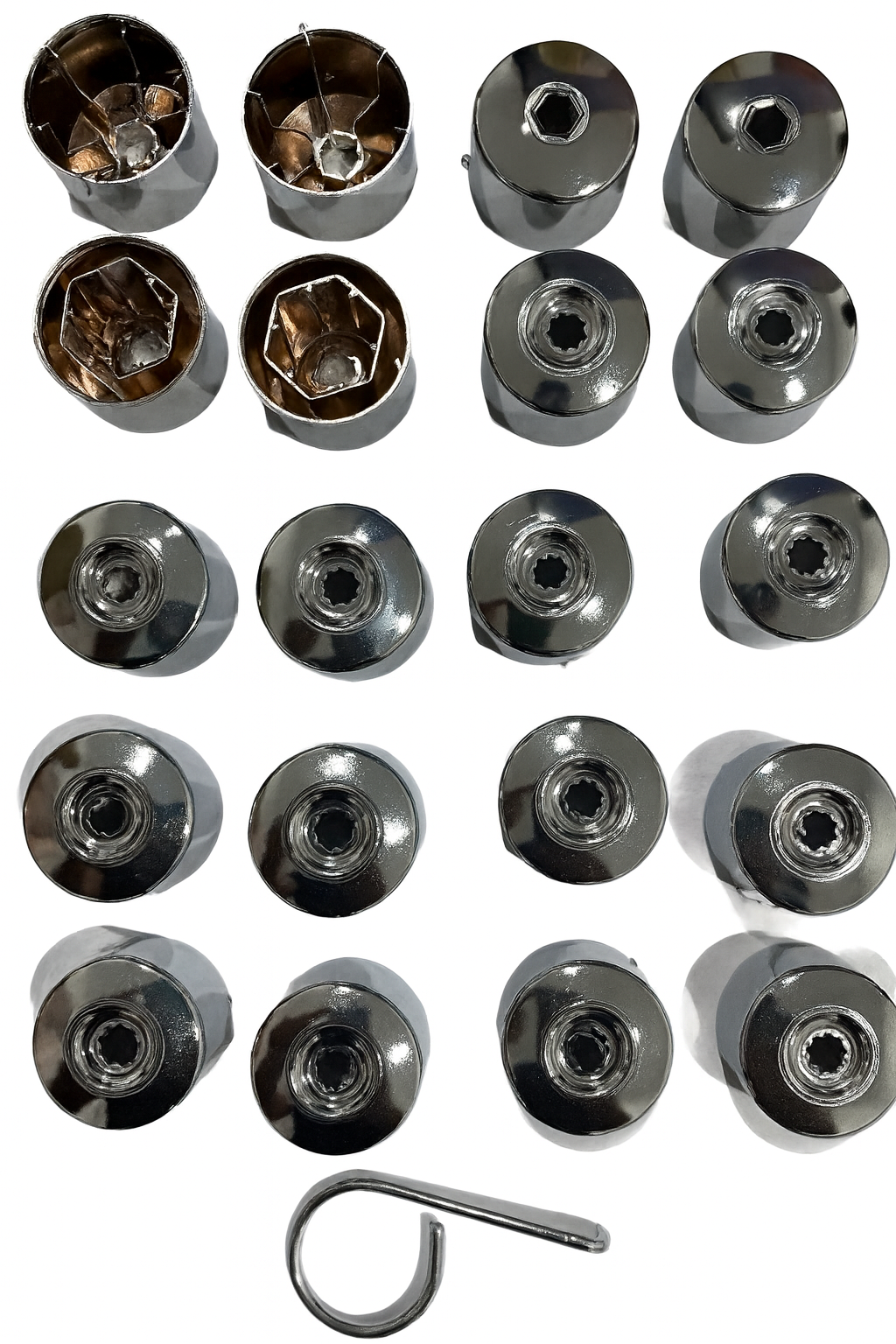 6J0601173B 9B9 BİJON KAPAK SETİ FULL KROM 16 NORMAL +4 ŞİFRELİ SEAT VE AUDİ