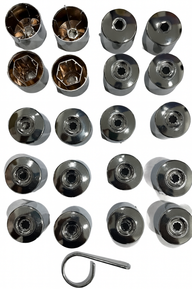 6J0601173B 9B9 BİJON KAPAK SETİ FULL KROM 16 NORMAL +4 ŞİFRELİ SEAT VE AUDİ