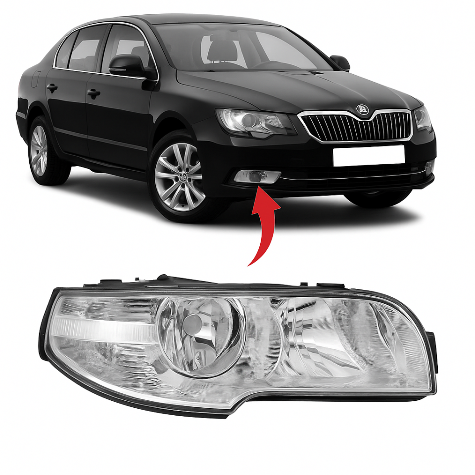 3T0941701 SİS FARI SOL ( BEYAZ ) SÜPERB 2008-2013